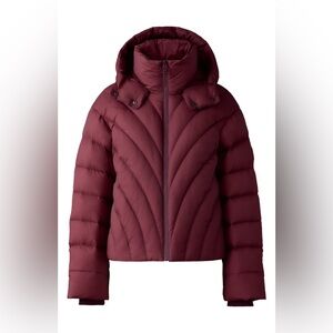 Mackage Hope 750 Fill Down Puffer Jacket Garnet XL Hooded Warm Authentic New